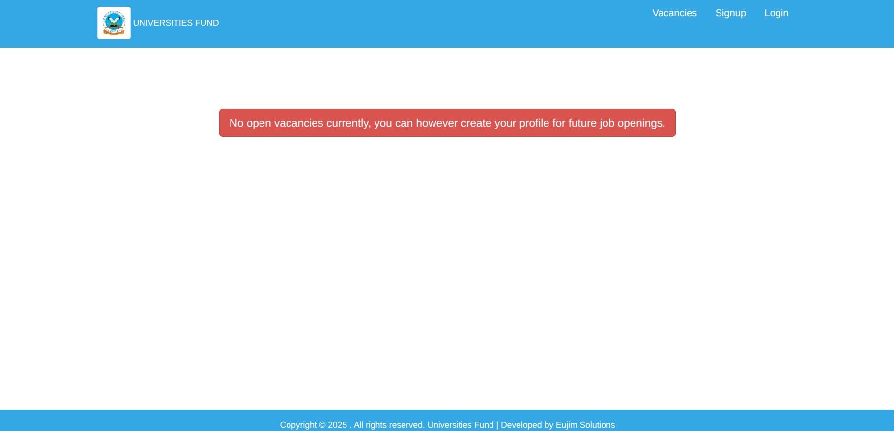 Universities Fund Recruitment Portal
