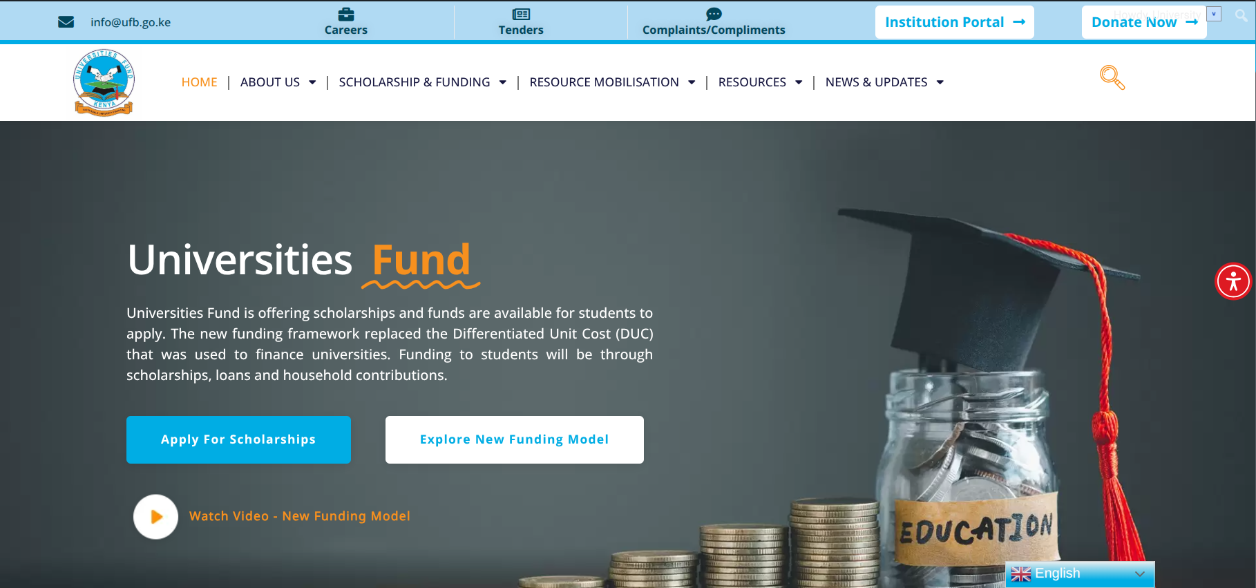 Universities Fund Website